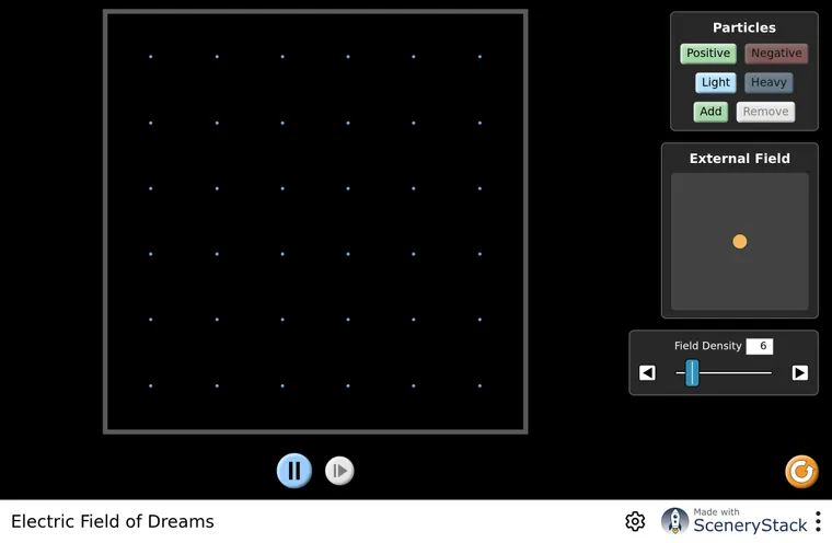 Electric Field Of Dreams simulation screenshot