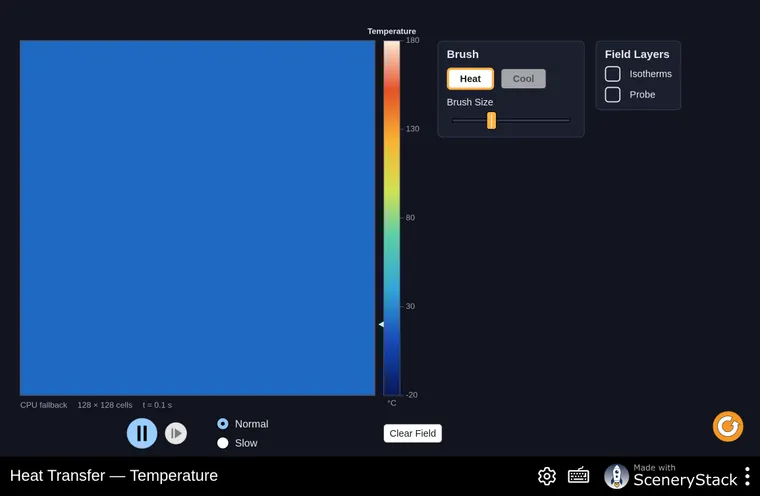 Heat Transfer simulation screenshot