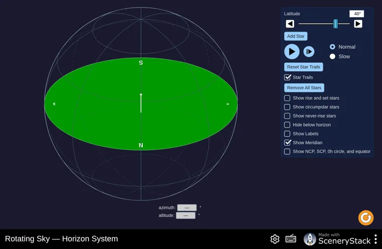 Rotating Sky simulation screenshot