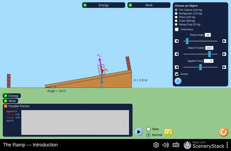 The Ramp simulation screenshot